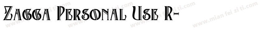 Zagga Personal Use R字体转换